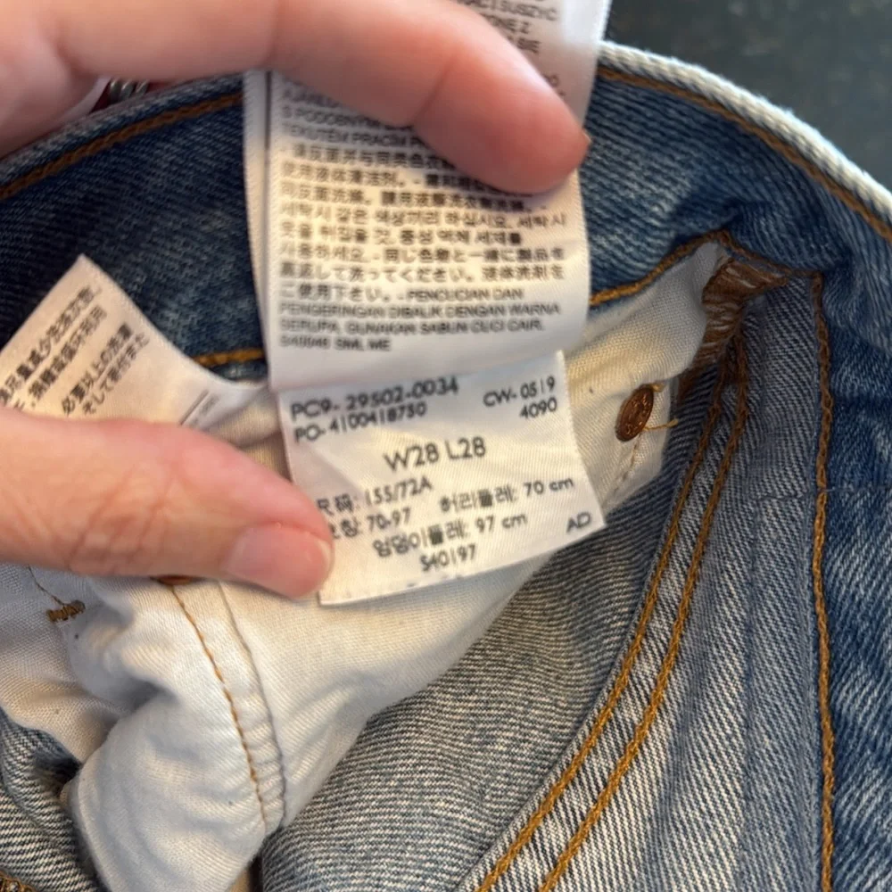 Blue Straight Fit Distressed Jeans - Picture 4 of 4